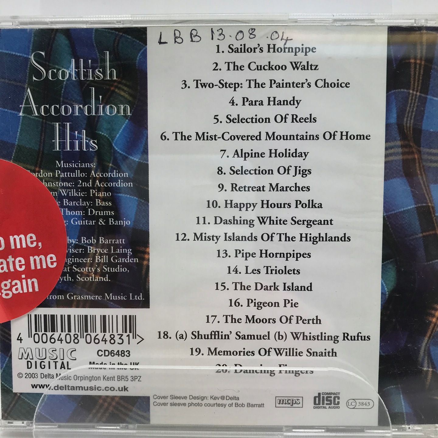 cd - gordon pattullo - scottish accordion hits