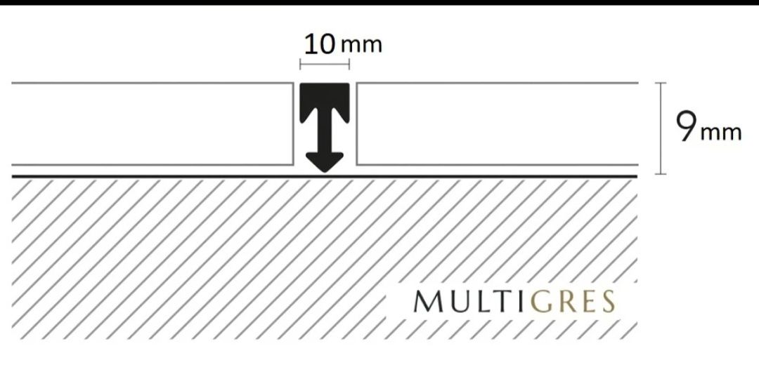Listwa Mosiężna do Płytek Podłogowych Złota Szczotkowana 1,0x270cm