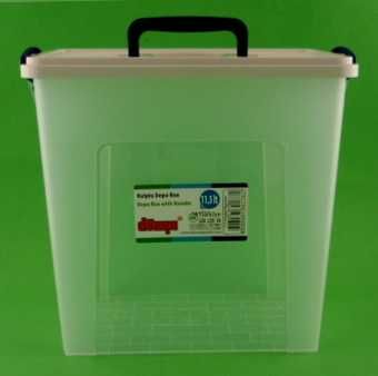 Pojemnik plastikowy z uchwytem rączką pokrywką pudełko 11,5L