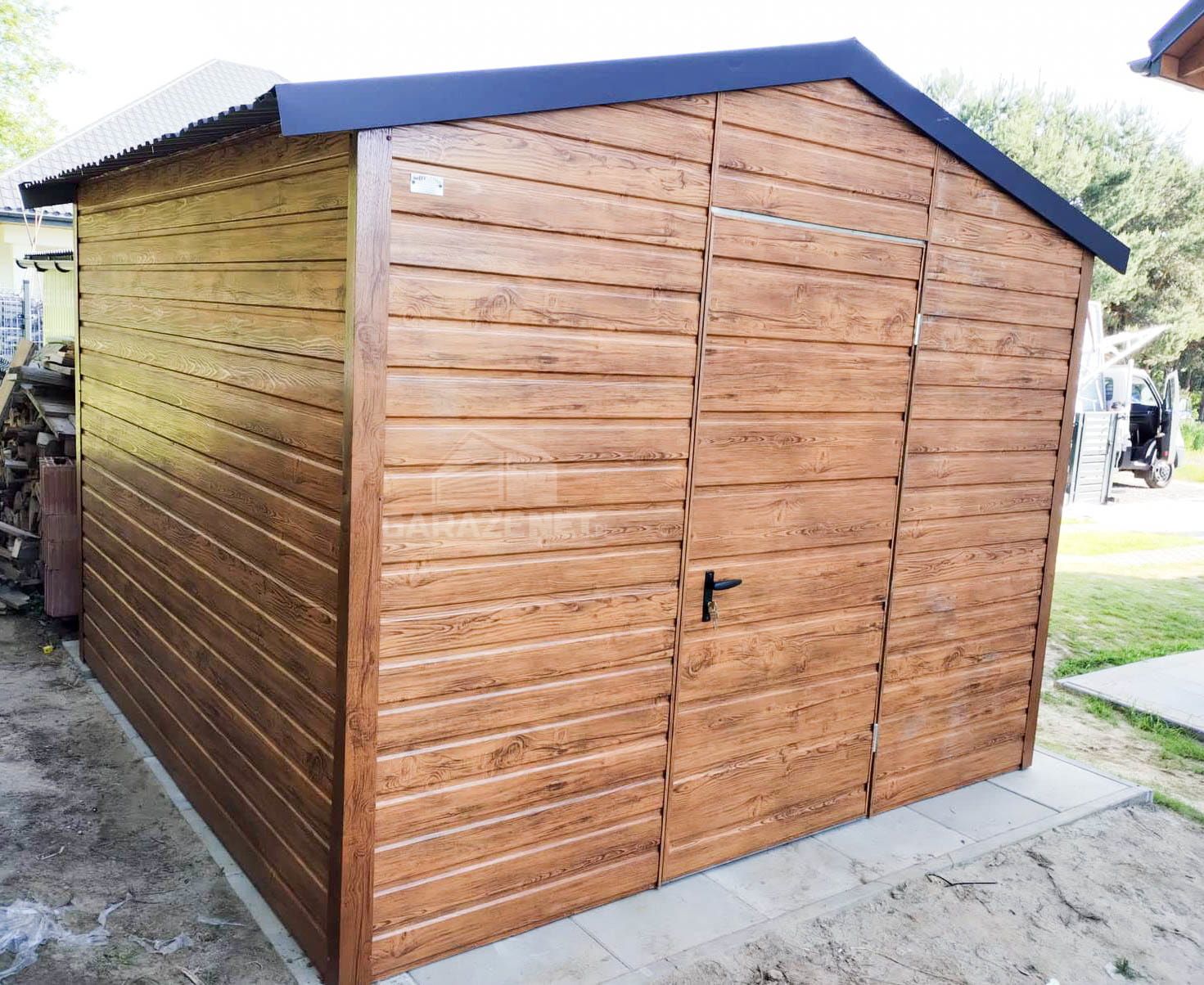 DOMEK OGRODOWY GARAŻ SCHOWEK 3M X 3M Drzwi Drewnopodobny 3X3 GB293