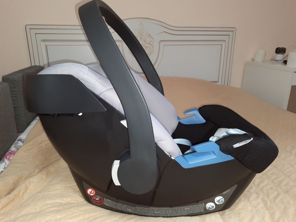 Автокрісло Cybex Aton gray rabbit переноска; база Q для cybex aton