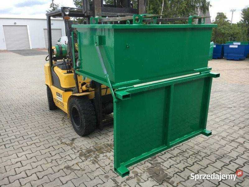 Solidny Pojemnik Na Odpady PMD 1300L.Kontener z otwieranym dnem