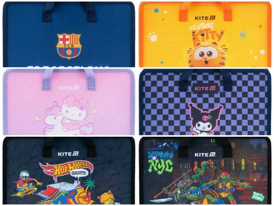 Папка-портфель на блискавці Kite К25-202