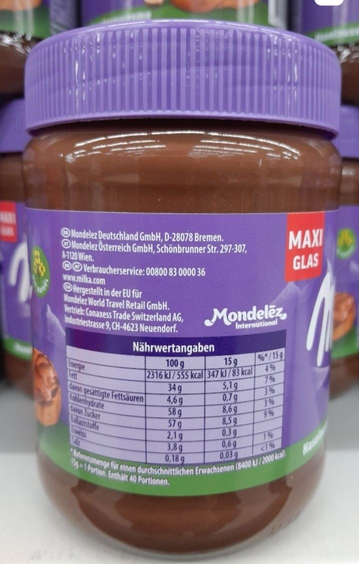 MILKA krem czekoladowego 350 gram z Niemiec 3 sztuki