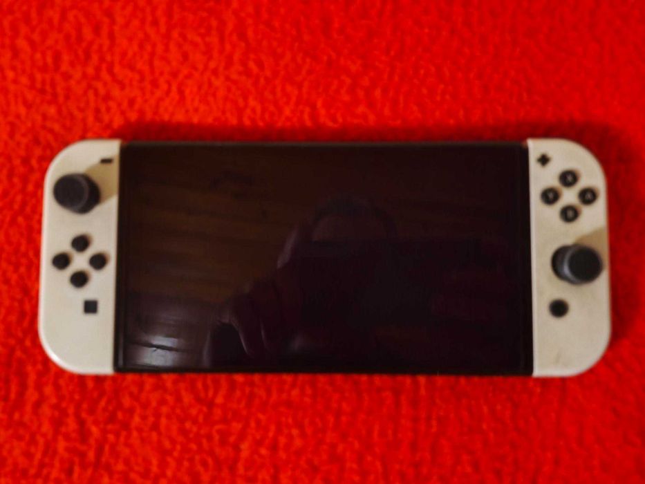 Oled Switch com carregador, adaptador HDMI e comandos