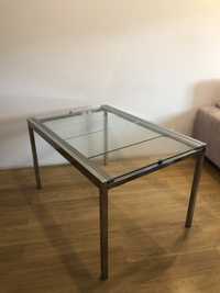 Stół szklany rozkładany w stylu glamour