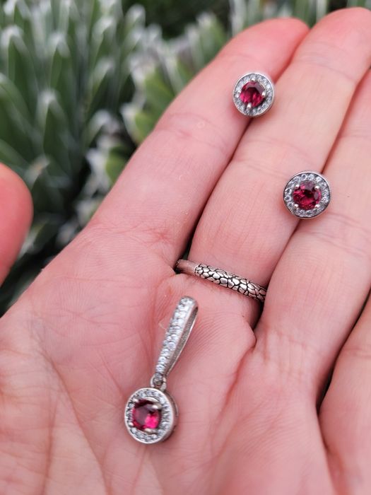 Комплект серебро ажурный