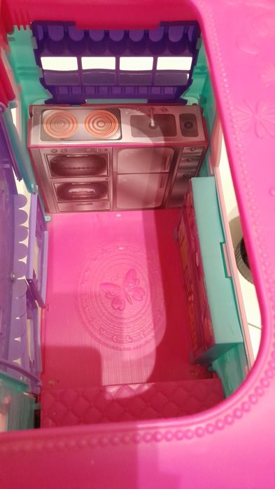 Kamper dla Barbi Auto jeep + przyczepa