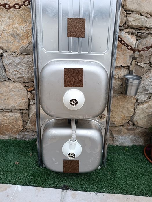 Vendo lava loiça inox duas cubas da rodi com 120cm