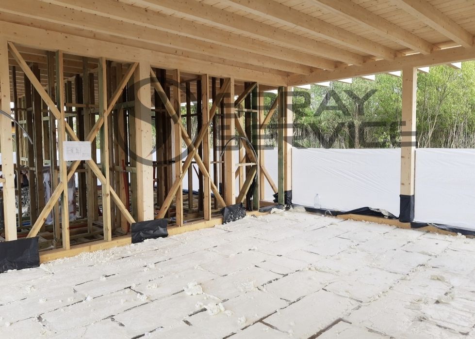 ЕНЕРГОЕФЕКТИВНЕ утеплення ППУ каркасних споруд, будинків, покрівлі,