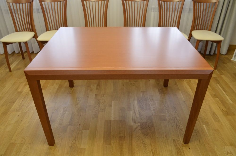 Włoski drewniany stół pechino + 6 krzeseł (Ideal Sedia)