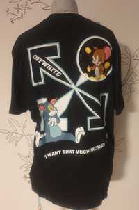 Off-White Nike koszulka t-shirt Tom&Jerry czarna XXL