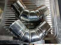 Duas curvas em inox