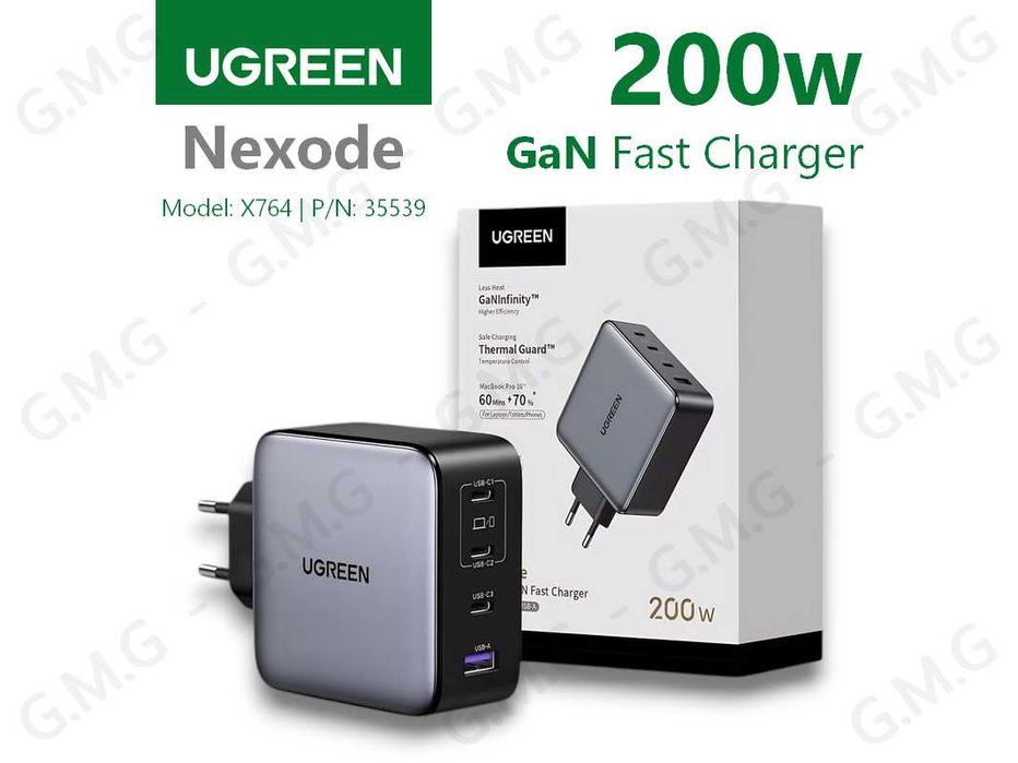 Зарядні пристрої UGREEN Nexode GaN Fast Charger 100W / 140W / 200W