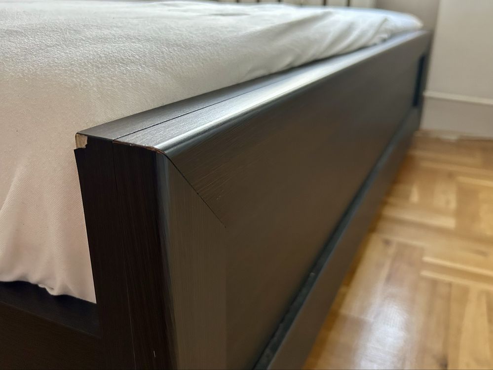 *** Łóżko sypialniane ze stelażem 160x200 BRW Largo kolor wenge ***