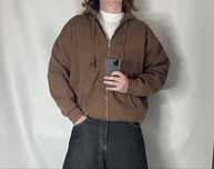 Базовий оверсайз зіп худі oversized zip hoodie L зип худи yzy