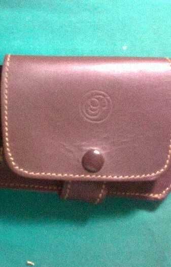 Bolsa Cartucheira vertical para 10 munições de caça grossa, 100% pele