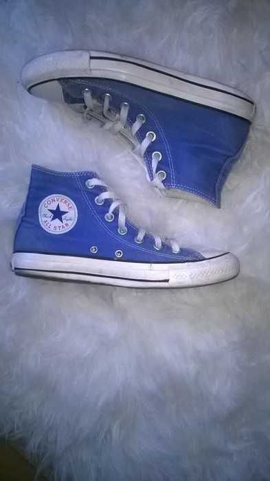 Używane niebieskie trampki Converse wysokie 37.5