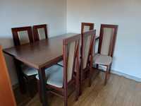 Stół z krzesłami komplet mebli
