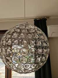 piękny zestaw lamp do salonu / pokoju  szkło metal