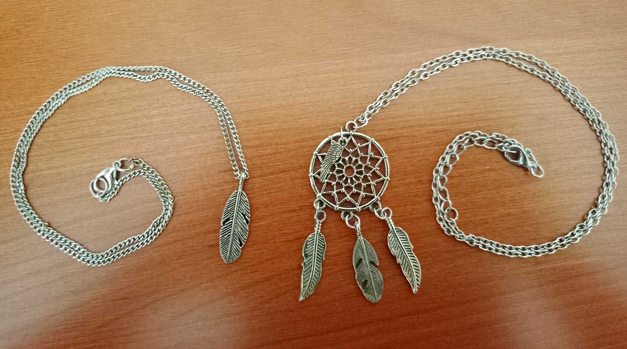 Colares Pendentes Penas + Caçador de Sonhos