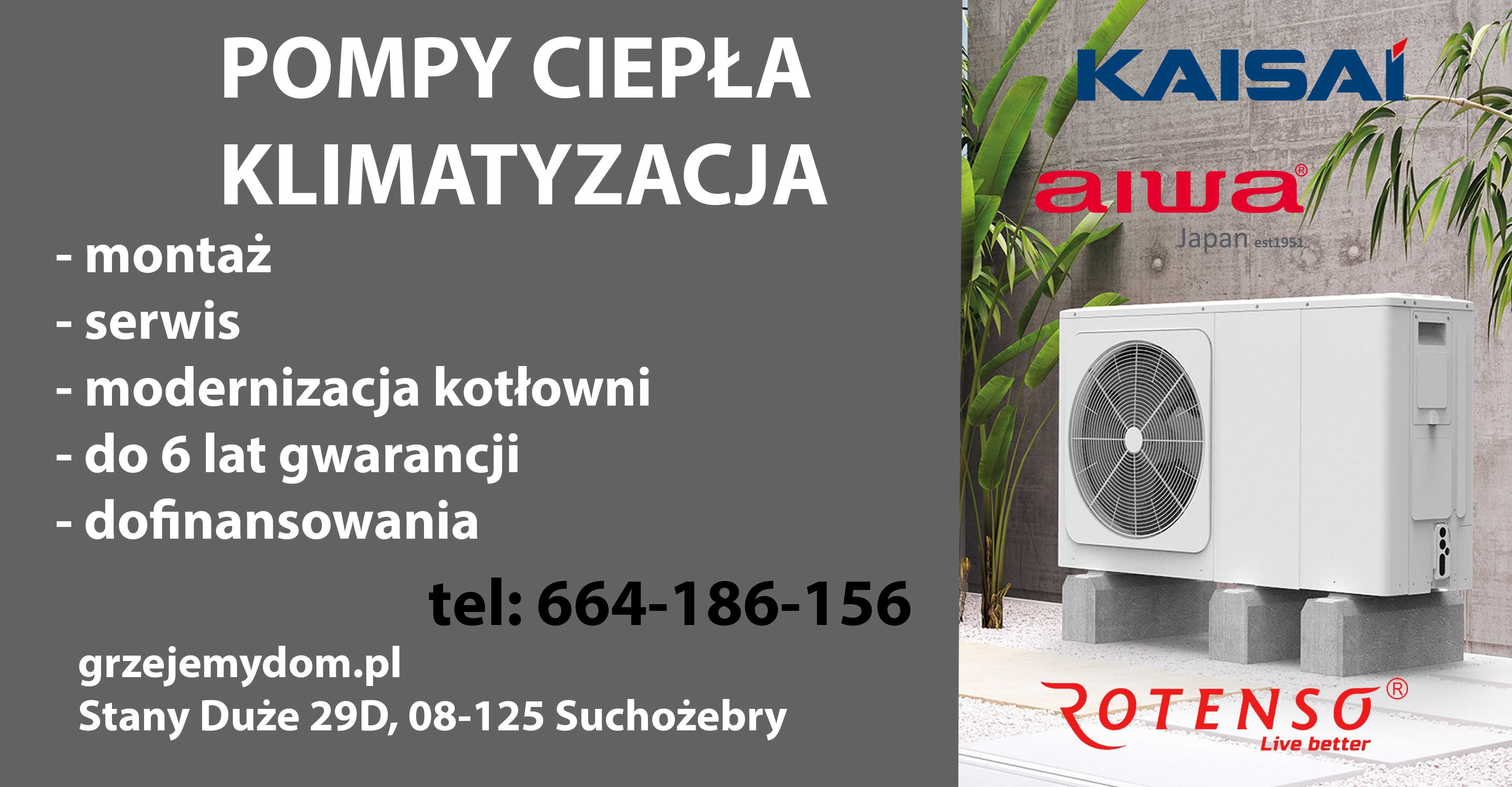 Pompa ciepła i klimatyzacja Aiwa- sprzedaż, montaż, modernizacja