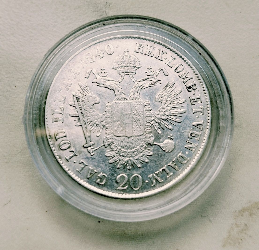 Austria 20 Krajcarów 1840 r Ferdynand Habsburg srebro