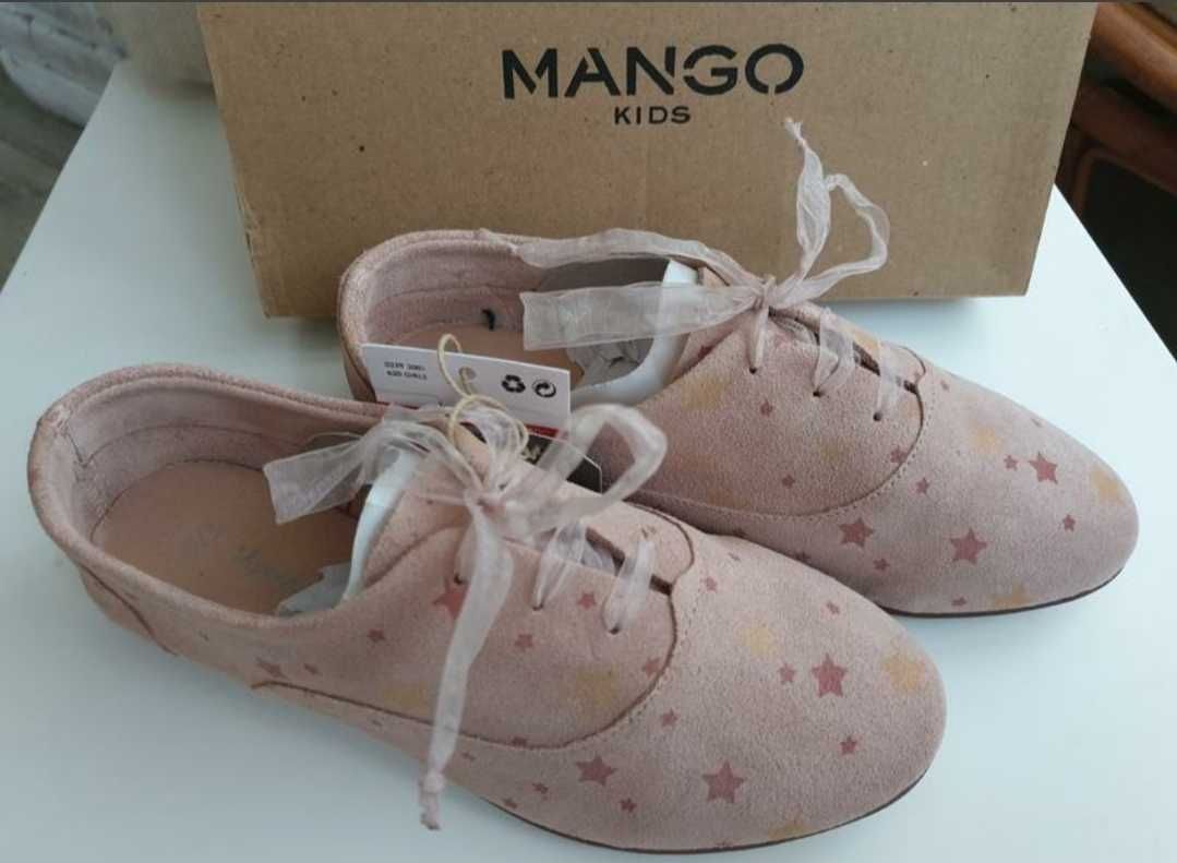 Лоферы туфли mango 32 кожа 2