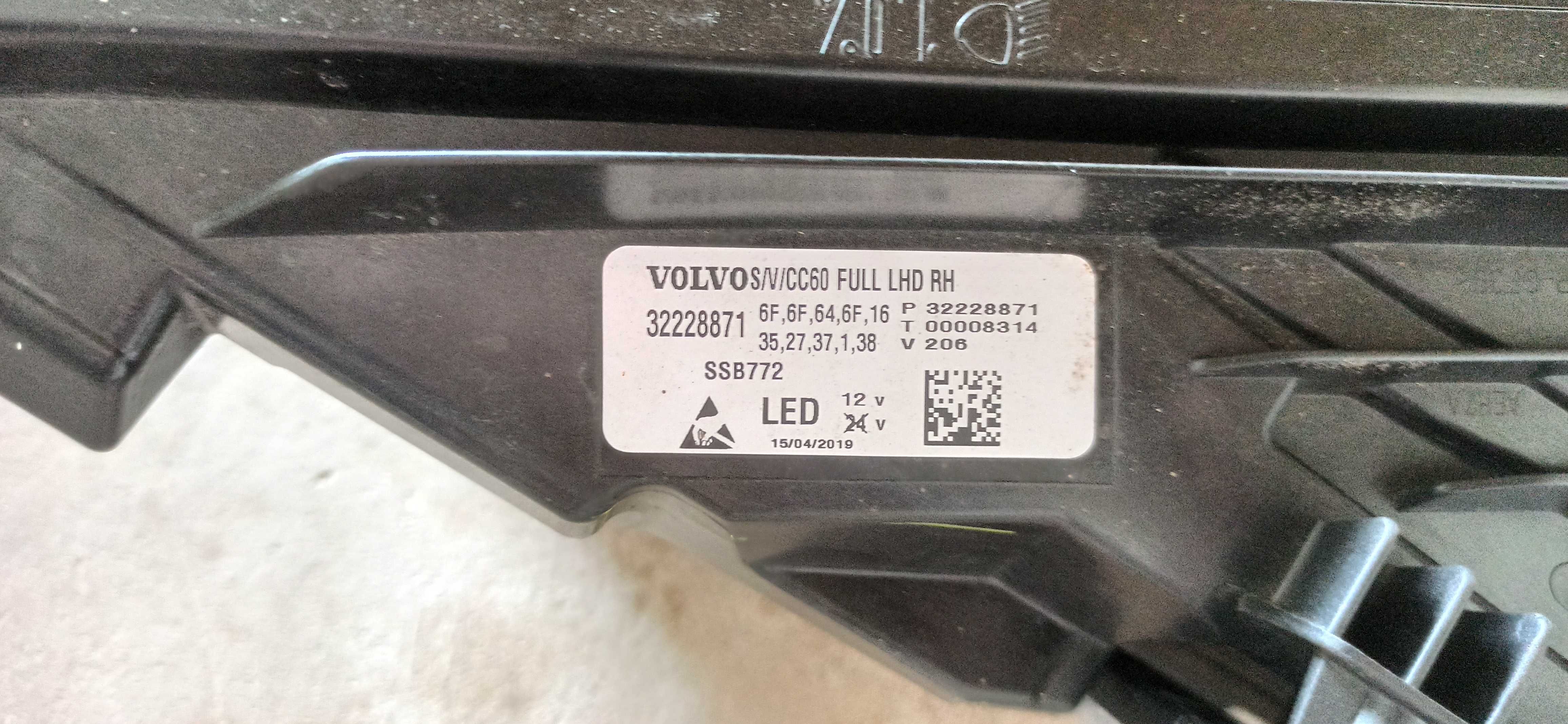 Lama prawa  Full LED Volvo S60 V60