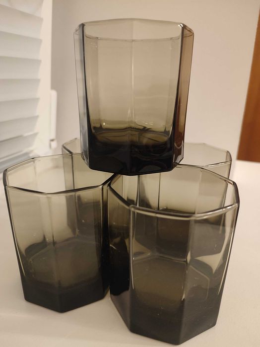 Стакани склянки димчатого кольору набір 5шт