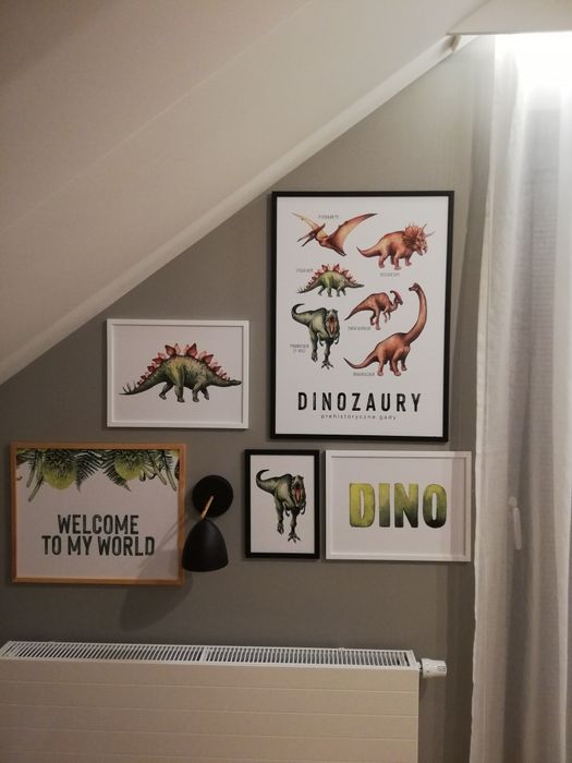 Obrazy Zestaw plakatów Dinozaury plakaty