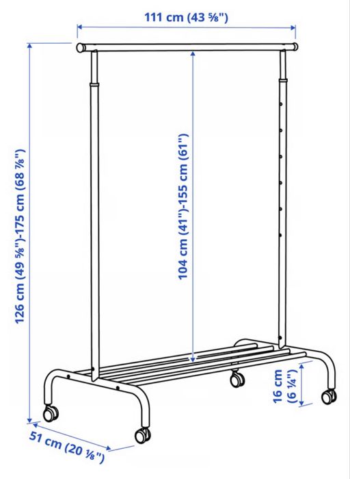 Bengaleiro/suporte para cabides branco