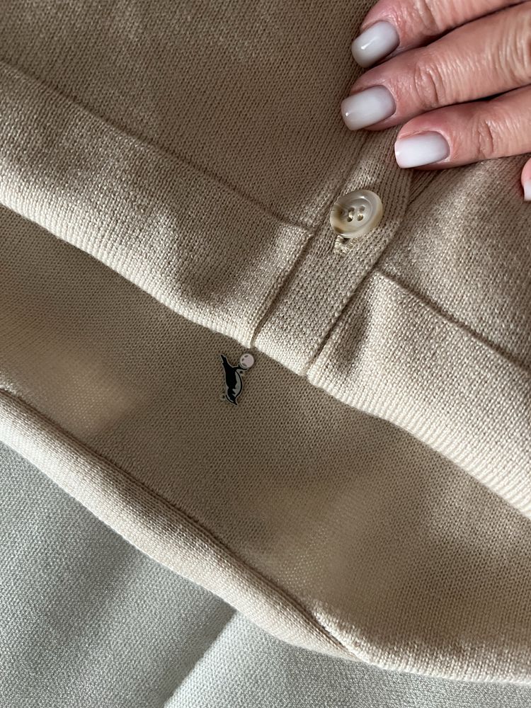 Тонкий нюдовий вʼязаний кардиган GD Cashmere Xl