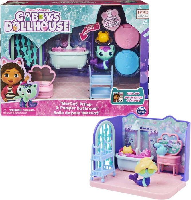 Игровой набор Кукольный домик Габби ванна, спальня  Gabbys Dollhouse