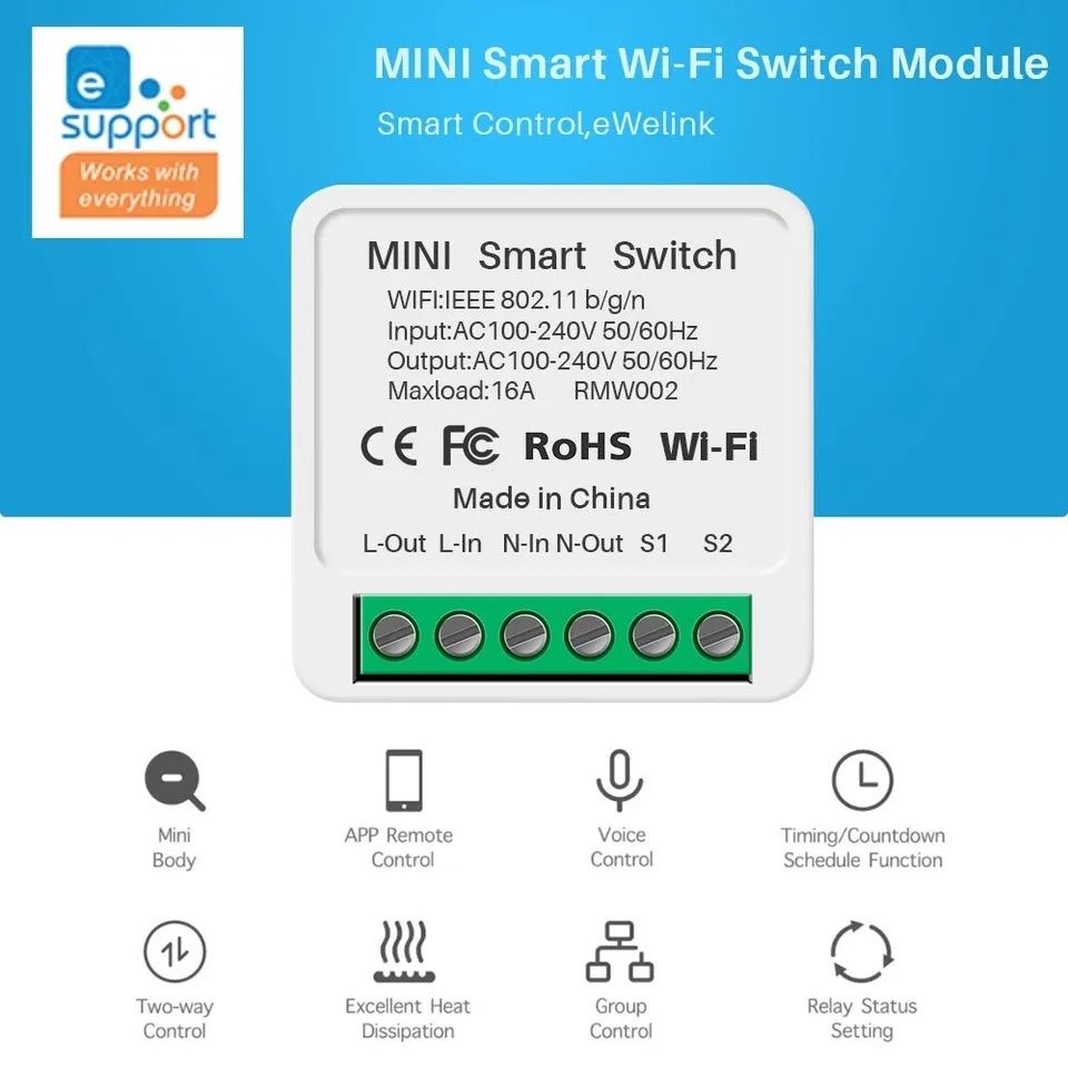 Mini inteligentny przełączniki wifi Smart swit 2 szt.