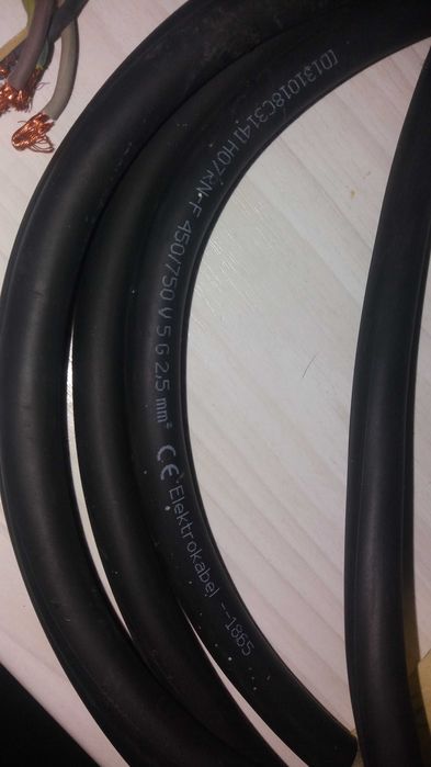 Przewód gumowy warsztatowy linka 5x4mm (4m) oraz 5x2,5mm (5m) TANIO/m