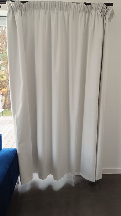 Zasłony białe,grube, z powłoką odbijającą UV