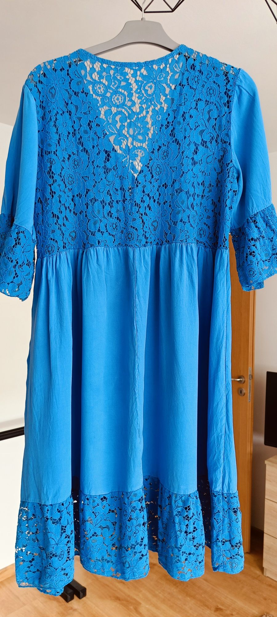 Letnia sukienka boho, sukienka z koronką, luźna sukienka