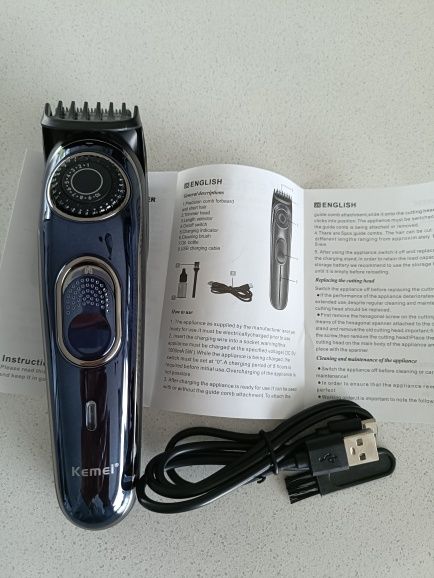 Бритва машинка для стрижки Kemei KM 1256 акумуляторна