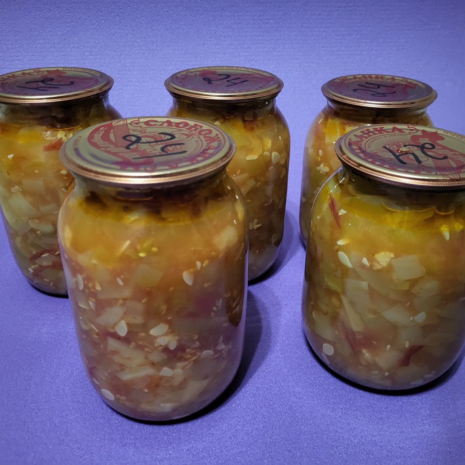 Ассорти/икра из кабачков, сладкого перца и помидор