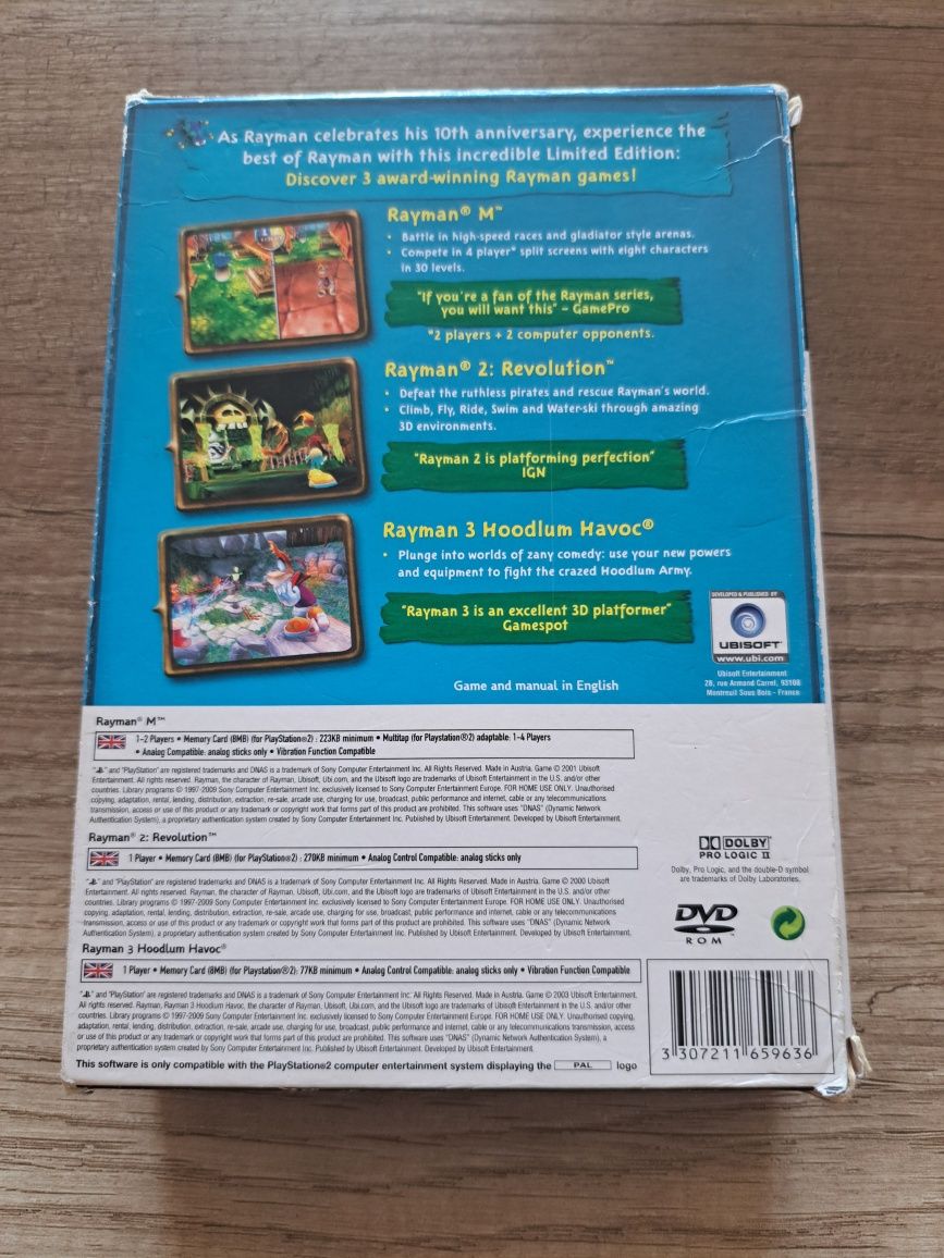 Rayman 10 th Anniversary Limited Edition Ps2 Komplet BDB
