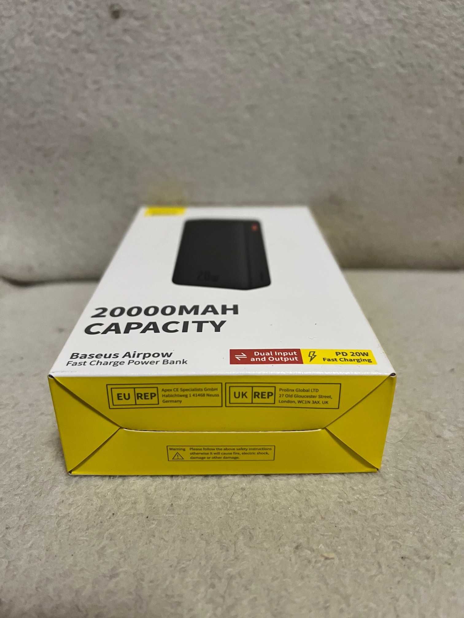 Power Bank z szybkim ładowaniem PD 20W 20000mAh Baseus Airpow