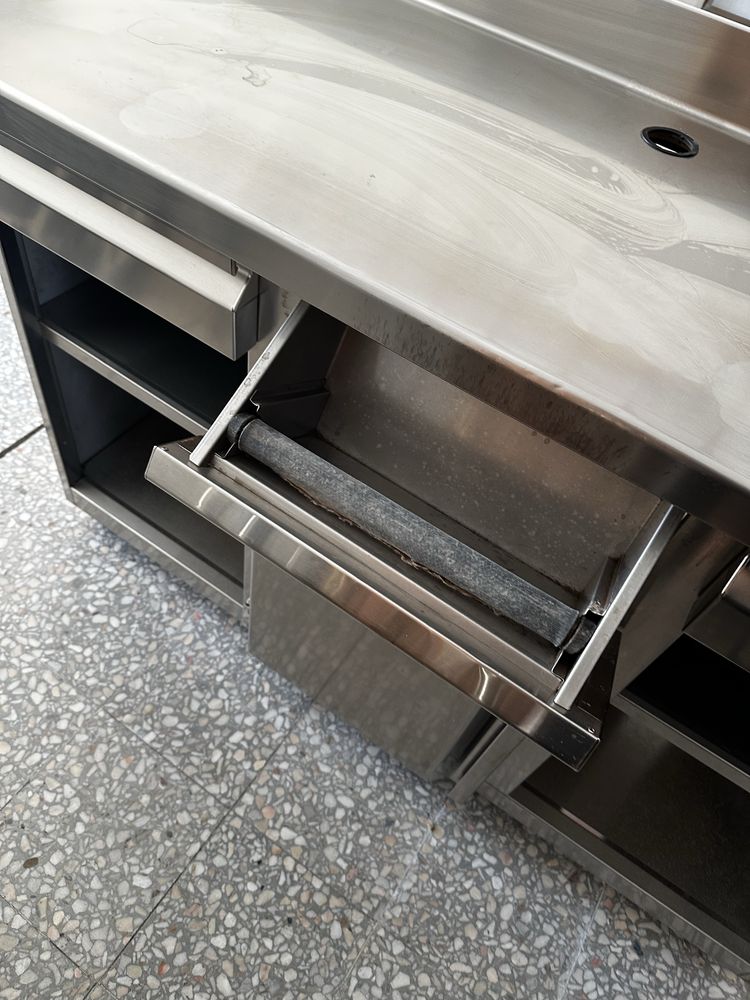 Bancada de inox com tulha