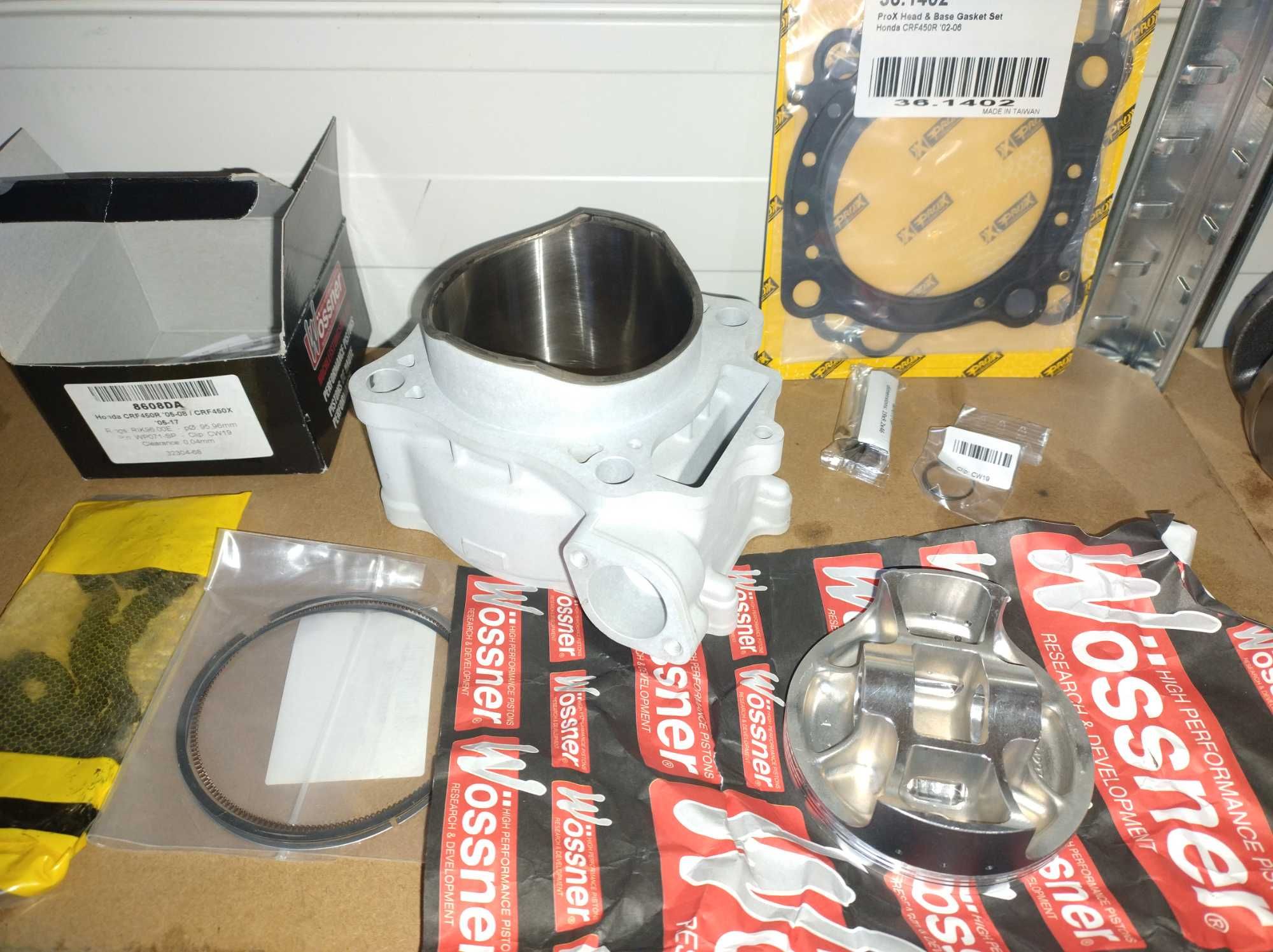 Honda crf 450 rok 02-08 cylinder tłok uszczelki