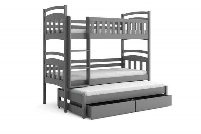 Łóżko piętrowe 3 osobowe dla dzieci MAJA 7 + materace 190x80 gratis!