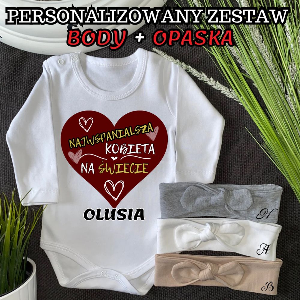 Personalizowany Zestaw Body+Opaska