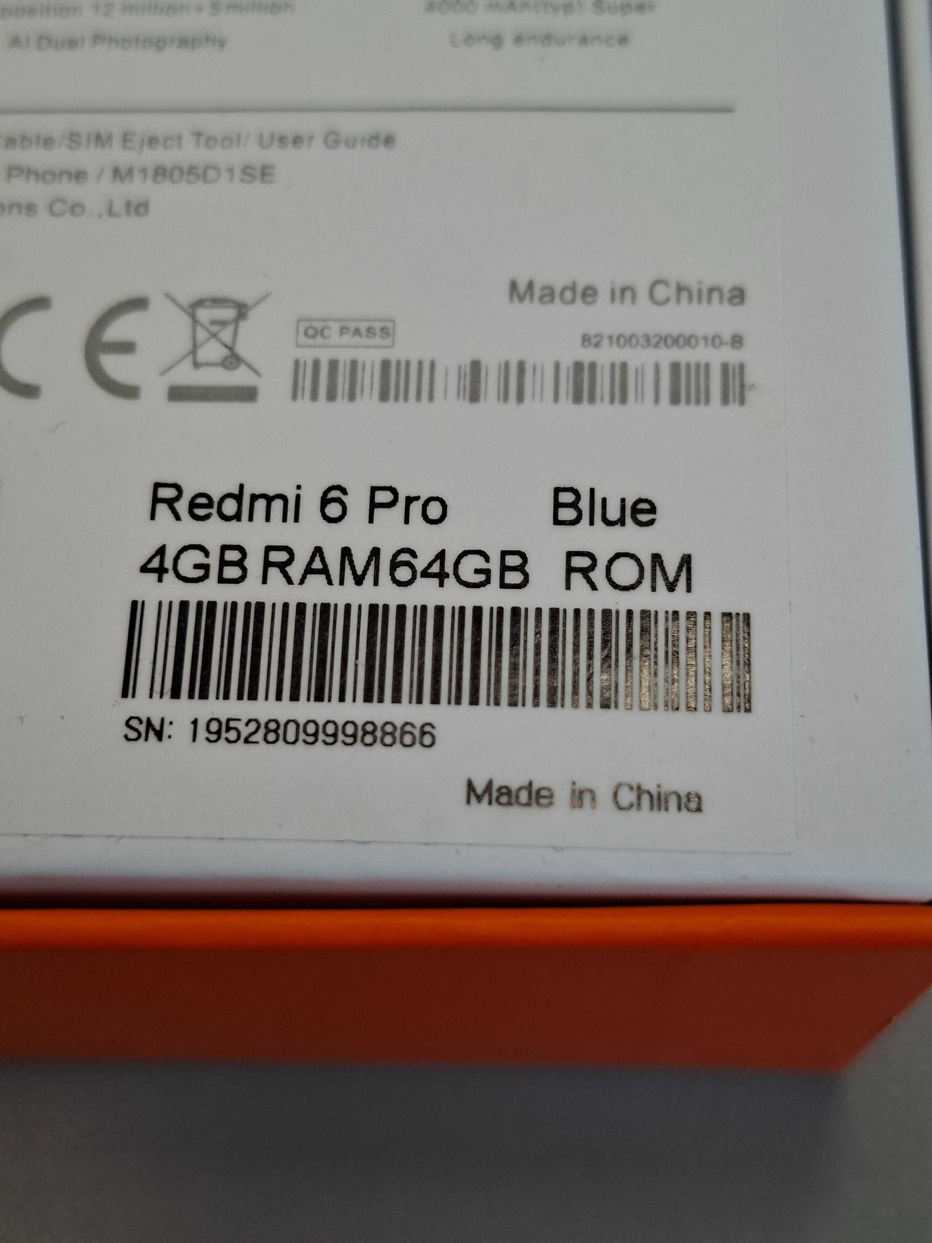 Xiaomi Redmi Note 6 Pro 4/64GB Niebieski Snapdragon 636