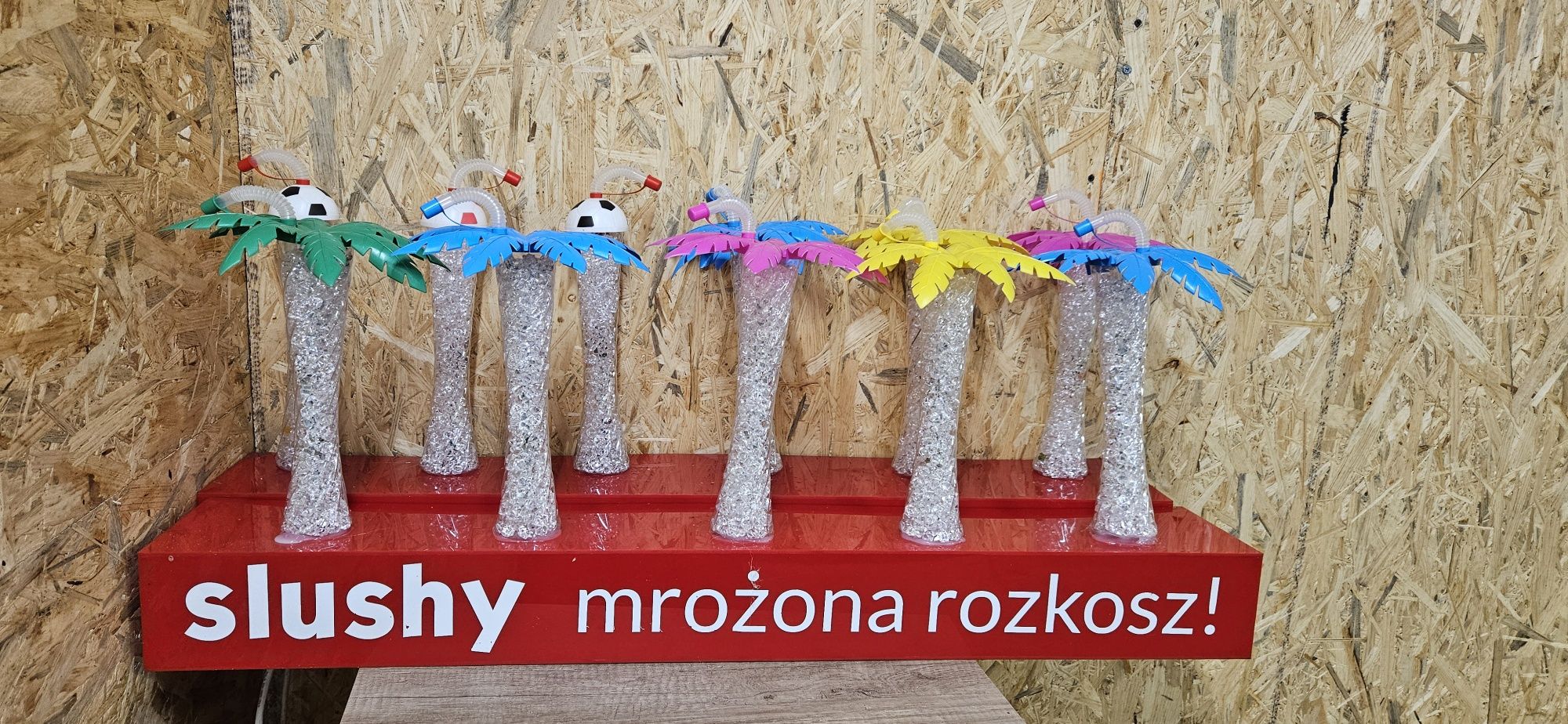 Kolorowe kubki LED Slushy reklama 3D