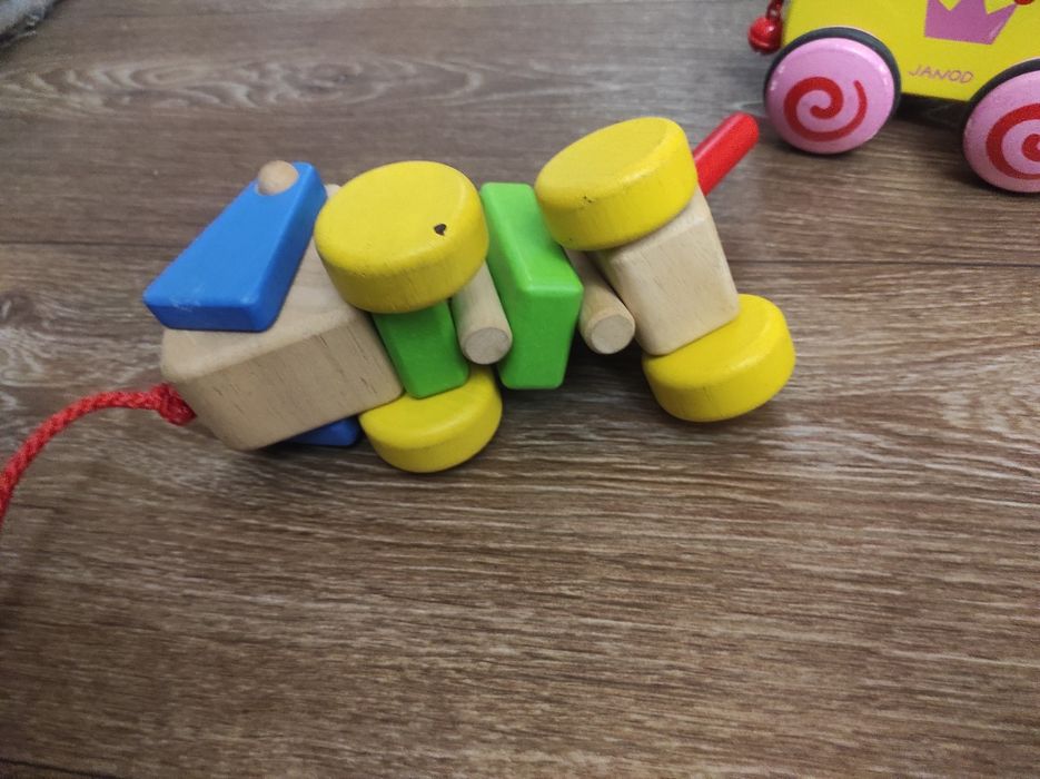 Каталка деревянная лев львёнок принцесса собачка