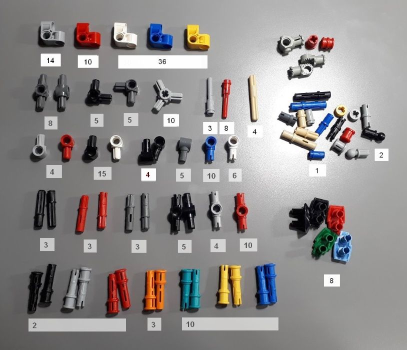 Детали Lego Technic – коннекторы, соединители (оригинал лего техник)